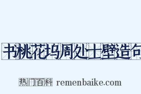 书桃花坞周处士壁造句是什么意思的图片